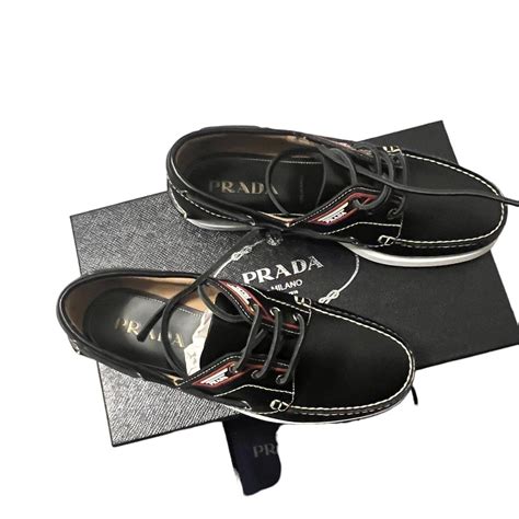 prada men's boat shoes|prada trail faded shoes.